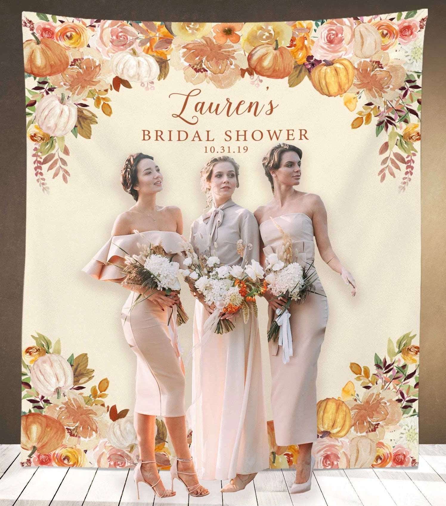 Fall Bridal Shower Backdrop, Rustic Bridal Shower Decorations, Custom Backdrop