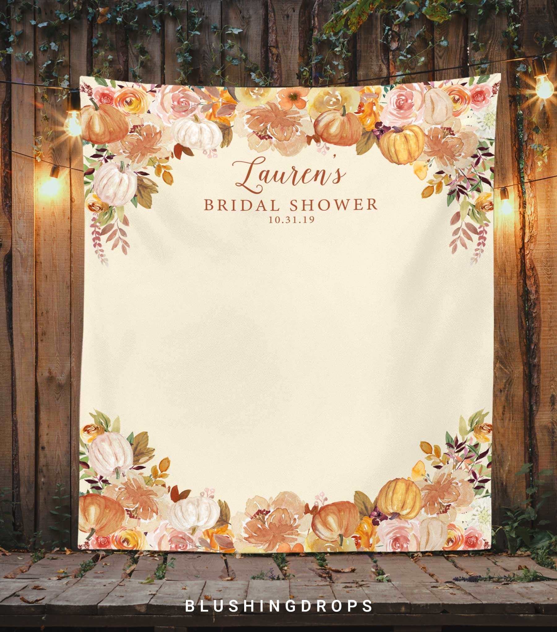 Fall Bridal Shower Backdrop, Rustic Bridal Shower Decorations, Custom Backdrop