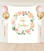 future mrs fabric backdrop for bridal shower decorations