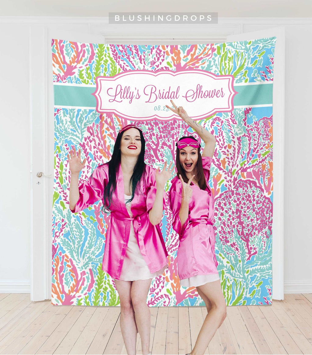 lilly pulitzer party photo booth backdrop