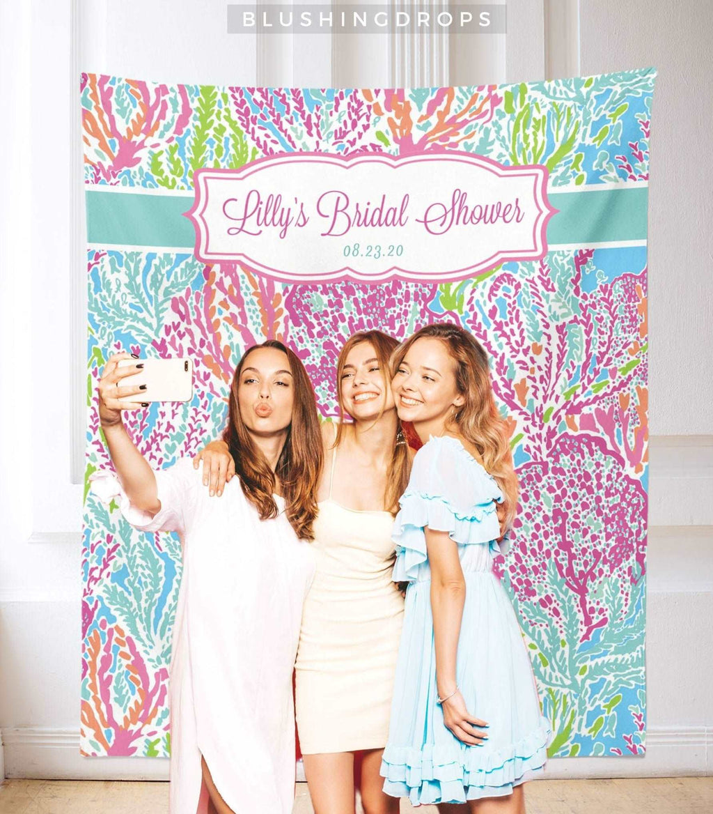 Lilly Pulitzer Inspired Bridal Shower Photo Backdrop