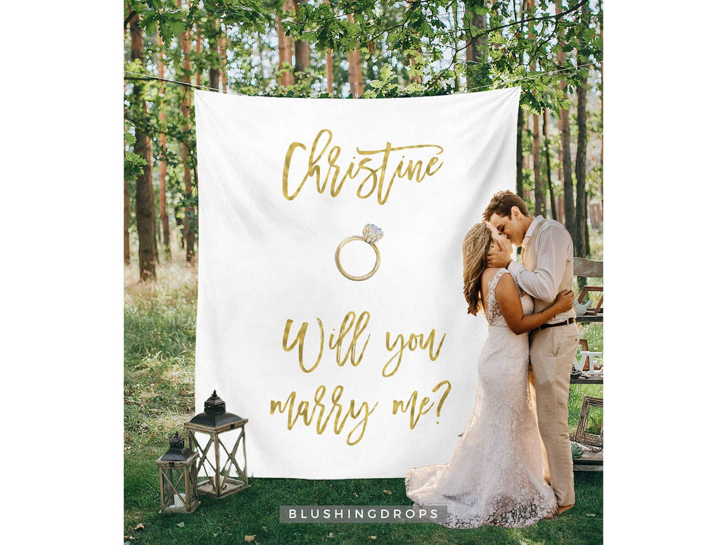 Will You Marry Me Banner, Wedding Proposal Idea, Will You Marry Me Sign, Engaged Photo Prop, Proposal Decorations, Engagement Surprise