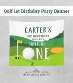 Golf First Birthday Backdrop, Hole In One Birthday Decorations, Golf Par-tee, Boy Golf 1st Birthday Banner, Mini Golf Party Golfing Birthday