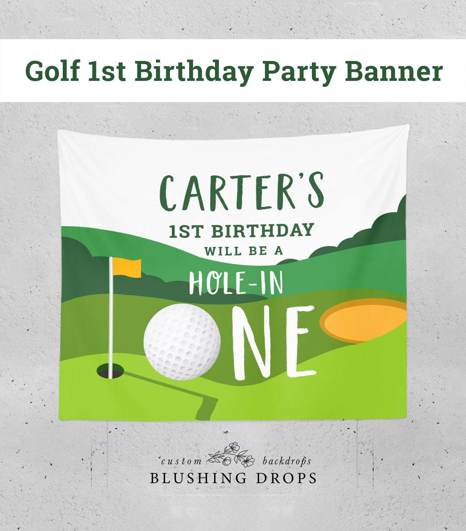 Golf First Birthday Backdrop, Hole In One Birthday Decorations, Golf Par-tee, Boy Golf 1st Birthday Banner, Mini Golf Party Golfing Birthday