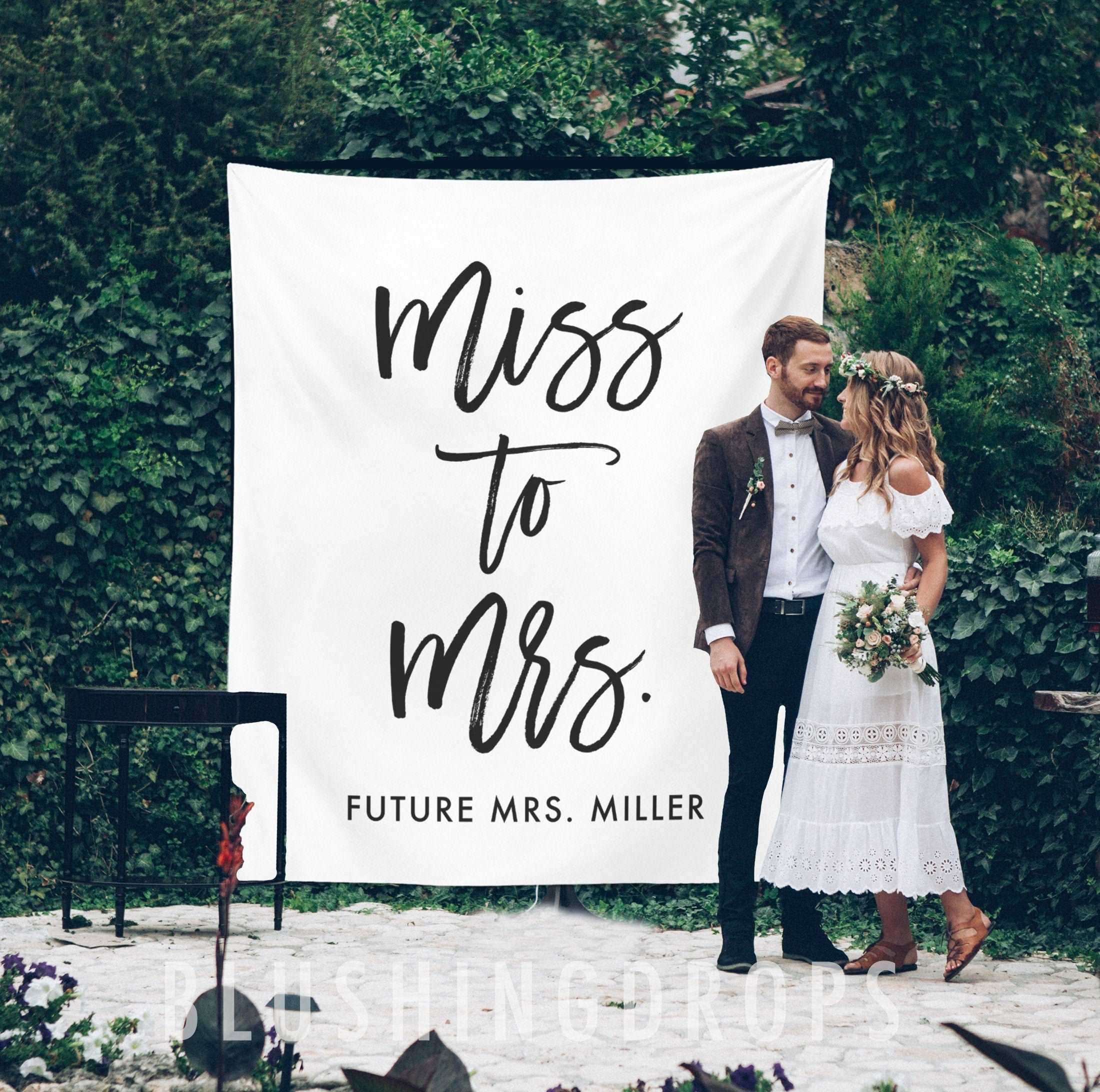 Miss To Mrs Sign, Bridal Shower Backdrop, Bridal Shower Decorations, Future Mrs Banner, Bridal Backdrop, Bridal Shower Sign, Bridal Party