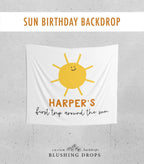 First Trip Around The Sun Birthday Backdrop, Sunshine Birthday Decorations, Boho Sun Birthday Banner, Little Sunshine Girl Birthday Decor