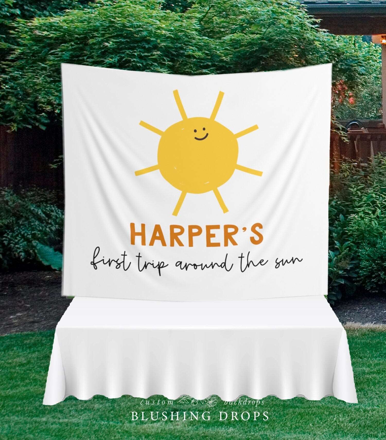 First Trip Around The Sun Birthday Backdrop, Sunshine Birthday Decorations, Boho Sun Birthday Banner, Little Sunshine Girl Birthday Decor