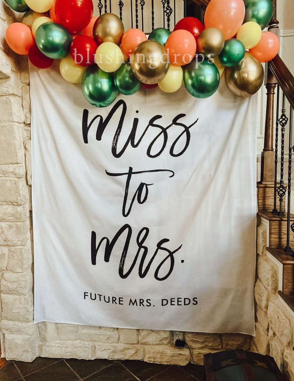 Miss To Mrs Sign, Bridal Shower Backdrop, Bridal Shower Decorations, Future Mrs Banner, Bridal Backdrop, Bridal Shower Sign, Bridal Party