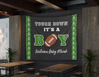 Football Baby Shower Backdrop, Boy Baby Shower Ideas, Sport Baby Shower Banner, Dad Baby Shower, Football Party Decorations, Little Rookie