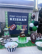 Football First Birthday Decorations, Football Birthday Backdrop, First Year Down Banner, Football Party Decor, Boy Birthday Party, Sport