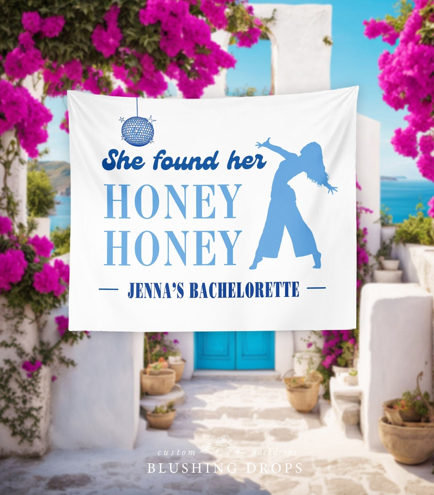 She Found Her Honey Honey Bachelorette Party Backdrop, Mamma Mia Bach, Dancing Queen, Disco Bachelorette Banner, Honey Honey Decorations