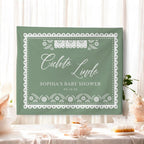 Cielito Lindo Baby Shower Backdrop, Personalized Backdrop, Papel Picado Girl Baby Shower, Mexican Theme, Talavera Baby Shower Banner