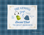 The Genovia Social Club Banner, Princess Bachelorette Banner Backdrop, Diaries Bachelorette Party Decor, Personalized Backdrop, Princess Mia