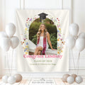 Wildflower Graduation Photo Backdrop, Congrats Grad Banner, Class of 2026, Floral Graduation Backdrop Decorations, Wildflower Grad Sign