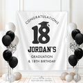 Graduation & 18th Birthday Backdrop, Boy Birthday Graduation Banner, Personalized Graduation Photo Backdrop, Graduation Decorations 2026