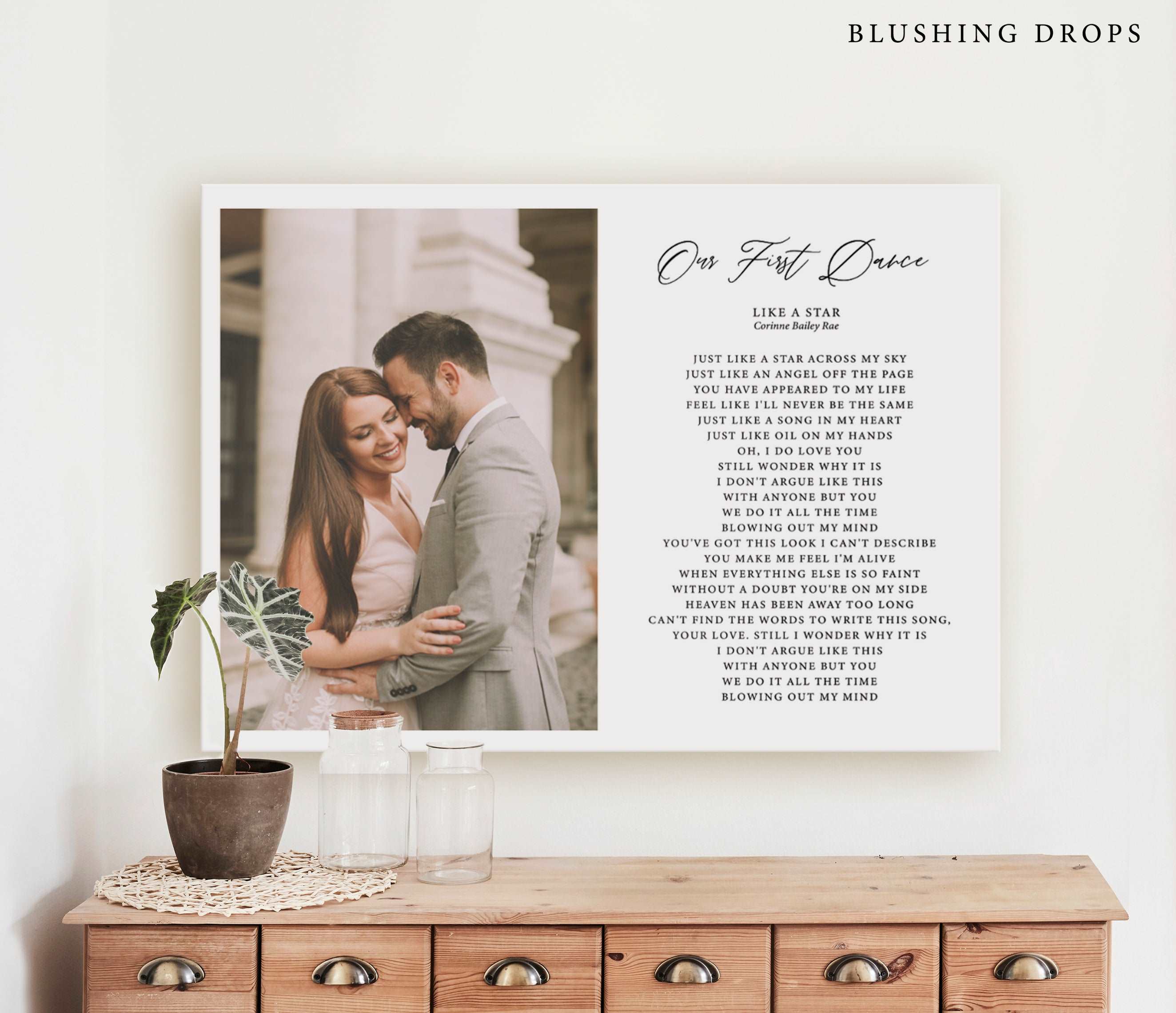 edding Song On Canvas, Your Wedding Song, Wedding Vows Couples Song, Anniversary Gift, Couples Gift, Our First Song Sign