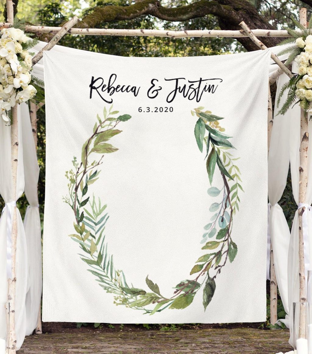 Greenery Wedding Photo Backdrop | Outdoor Wedding Backdrops - Blushing Drops