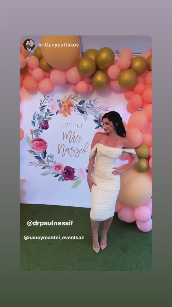 Floral Bridal Shower Photo Backdrop, Boho Bridal Shower Decorations, Future Mrs. Banner, Mrs Nassif