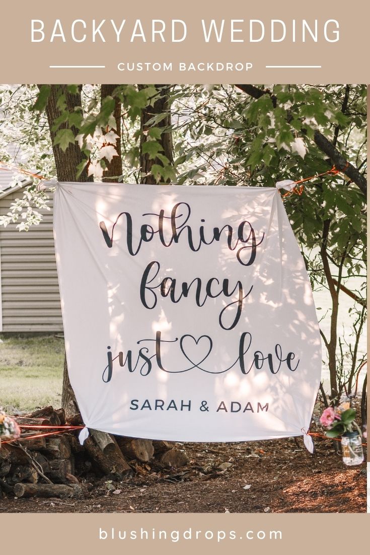 Nothing Fancy Just Love Wedding Backdrop