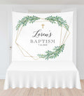 Greenery Baptism Banner, Baptism Decorations, god bless banner