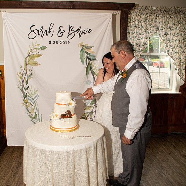 Greenery Wedding Backdrop for Reception, Rustic Wedding Photo Booth