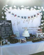 We're Engaged Backdrop, Engagement Party Photo Backdrop