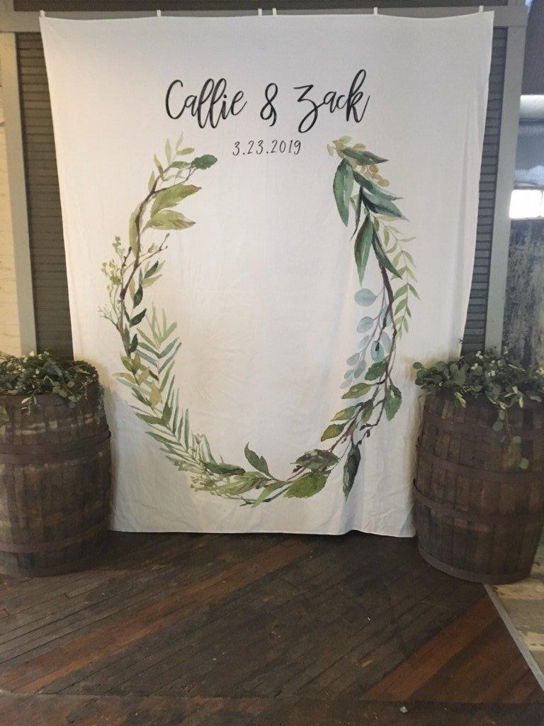 Greenery Wedding Backdrop for Reception, Rustic Wedding Photo Booth