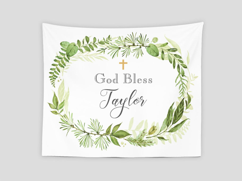 Baptism Backdrop Boy, Boy Baptism Decorations Banner