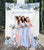 dusty blue bridal shower photo backdrop decorations