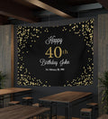 40th birthday party backdrop, adult birthday party banner