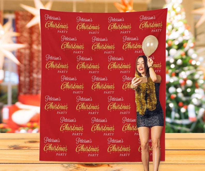 Christmas office party photo backdrop
