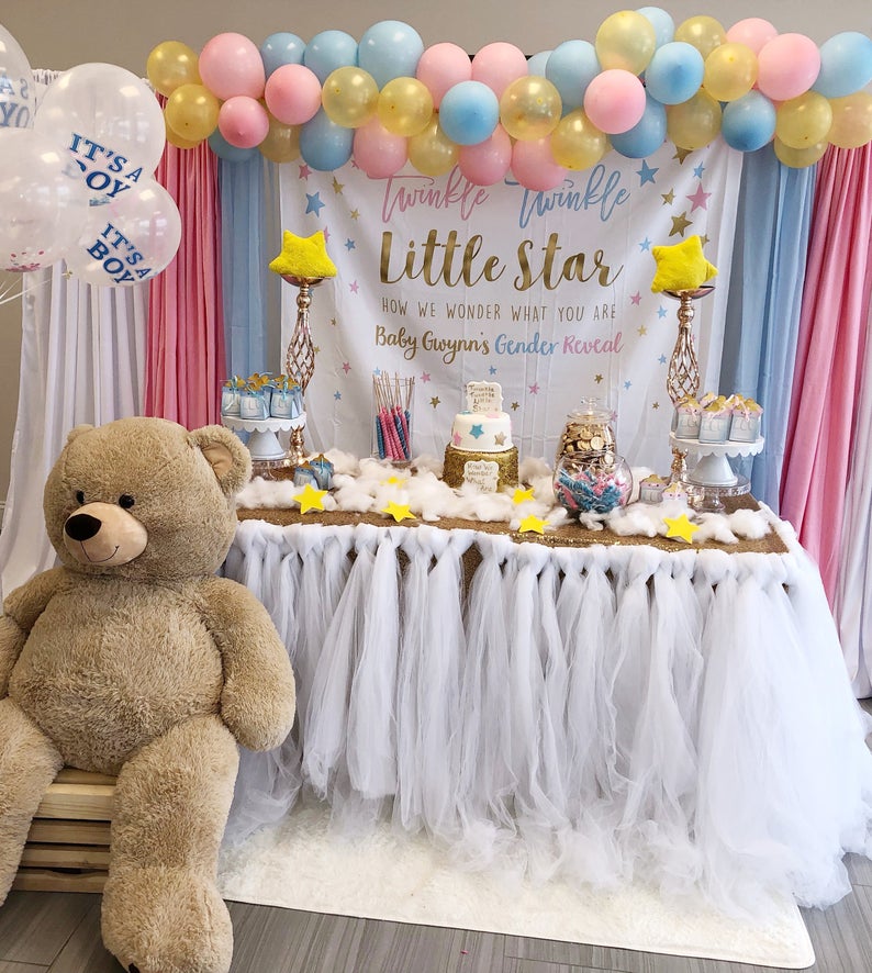 gender reveal party ideas, baby shower banner, boy or girl banner, twinkle twinkle baby shower, gender reveal baby shower