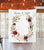 Boho Burgundy Wreath Wedding Photo Booth Backdrop