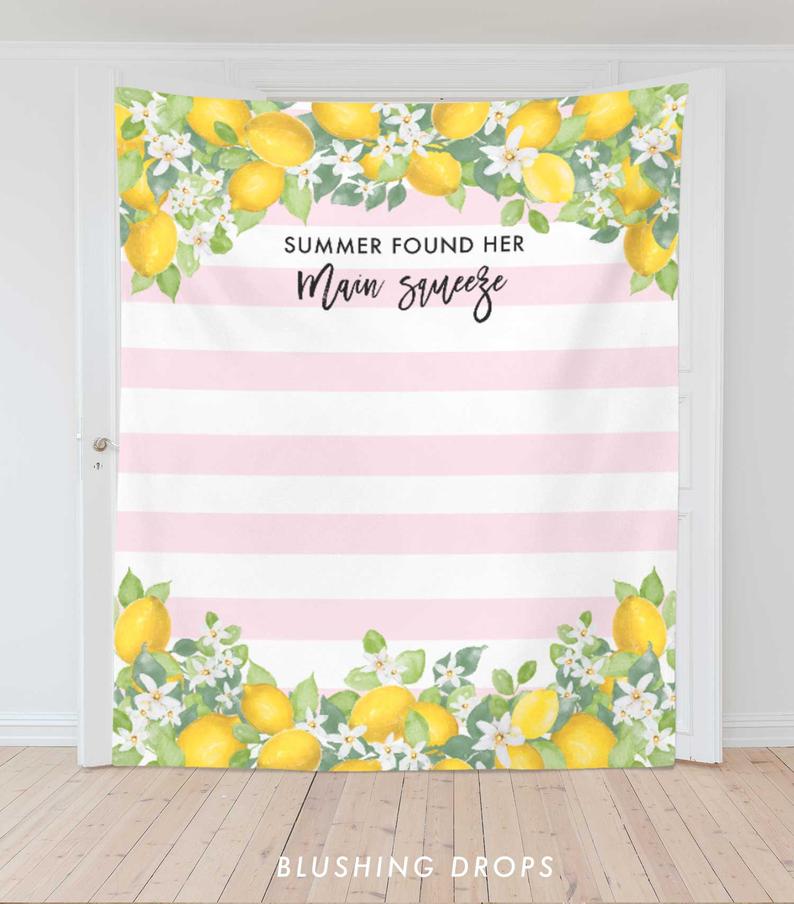 She Found Her Main Squeeze | Lemon Party Backdrop