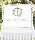 Greenery Baptism Decorations Backdrop
