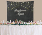 Retirement Party Photo Backdrop, Happy Retirement Chalkboard, Retirement Party Ideas, Retirement Banner Poster, Retired Party Decorations - Blushing Drops