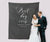 Best Day Ever Chalkboard Wedding Reception Backdrop - Blushing Drops