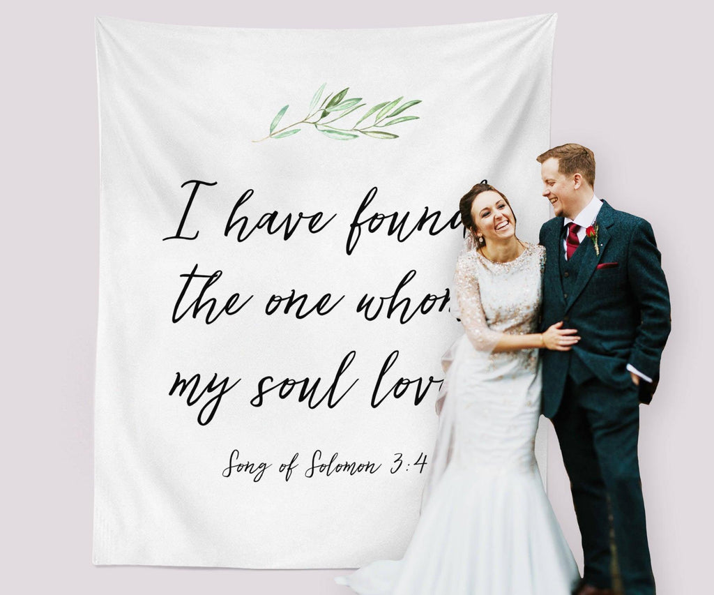 I Have Found The One Whom My Soul Loves | Wedding Ceremony Backdrop - Blushing Drops