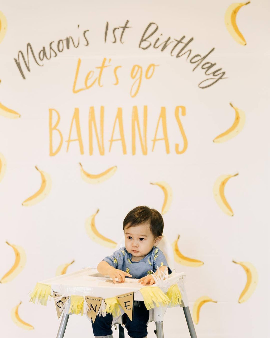 Let's Go Bananas Birthday Party Backdrop | Kids Birthday Party Backdrop - Blushing Drops