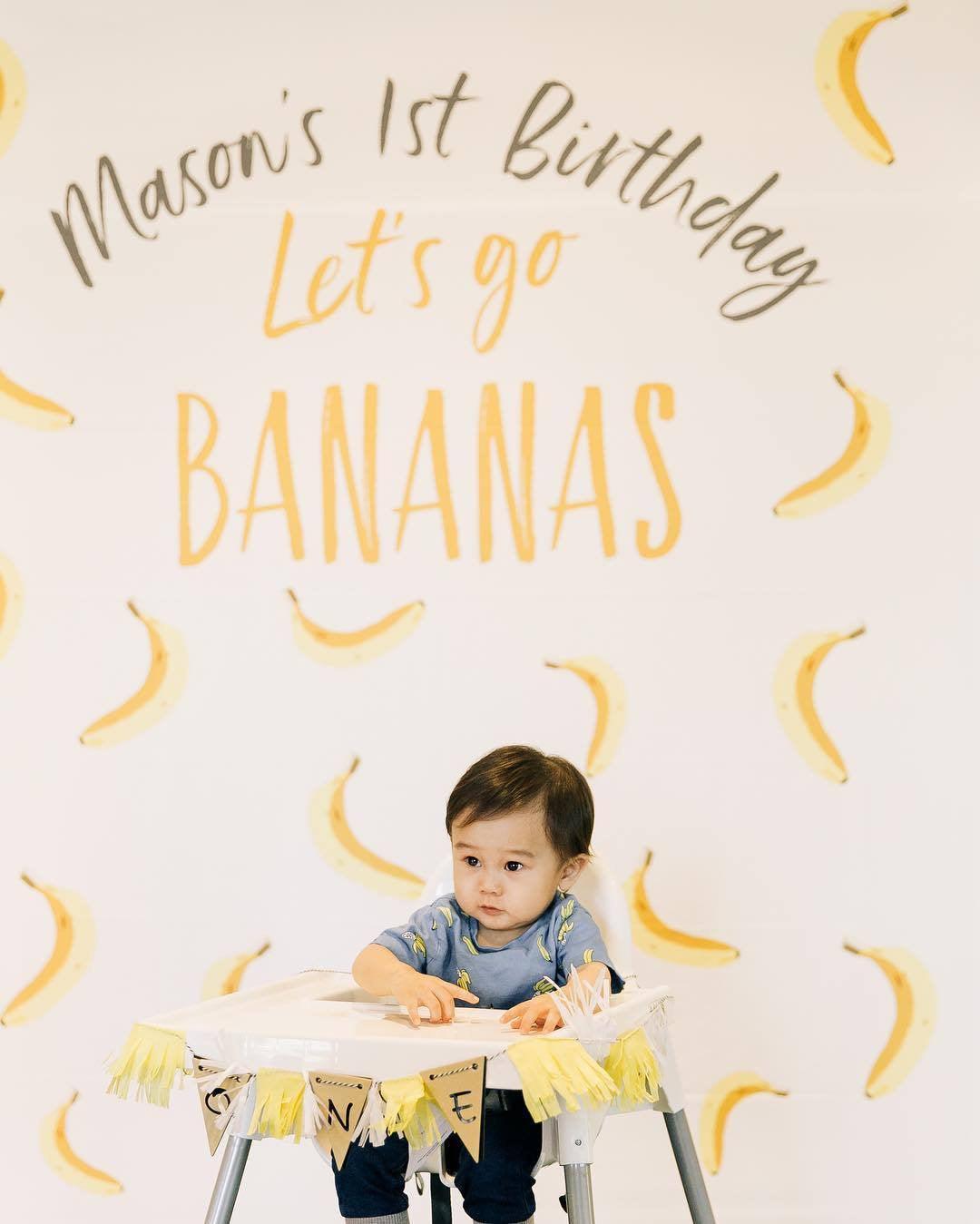 Let's Go Bananas Birthday Party Backdrop | Kids Birthday Party Backdrop - Blushing Drops