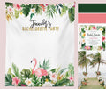 Custom Tropical Bachelorette Party Backdrop | Luau Party Backdrop - Blushing Drops