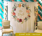 Boho Floral Bridal Shower Photo Backdrop | Future Mrs. Banner - Blushing Drops