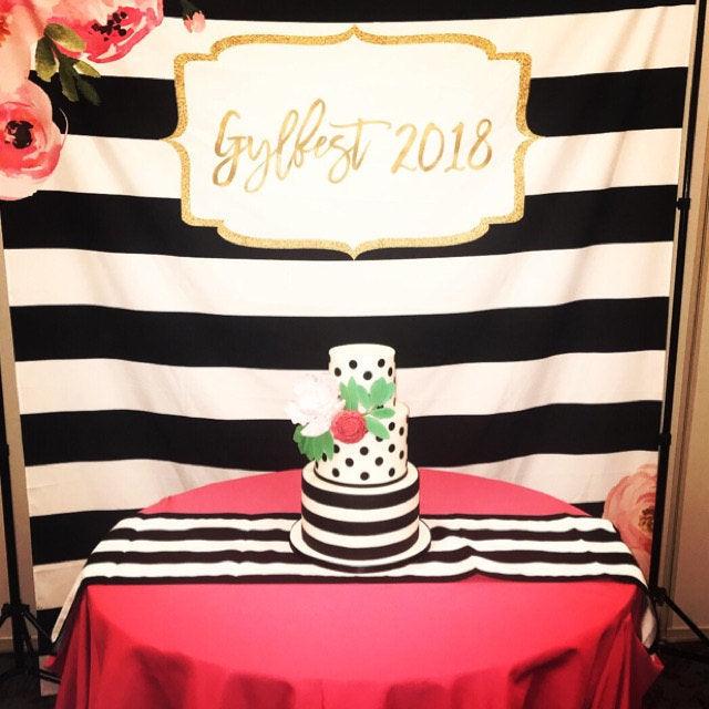 Floral Bridal Shower Backdrop| Spade Theme Bridal Shower Photo Booth Backdrop - Blushing Drops