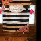 Floral Bridal Shower Backdrop| Spade Theme Bridal Shower Photo Booth Backdrop - Blushing Drops