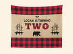 Lumberjack Birthday Backdrop | Buffalo Plaid Lumberjack Party Decorations - Blushing Drops