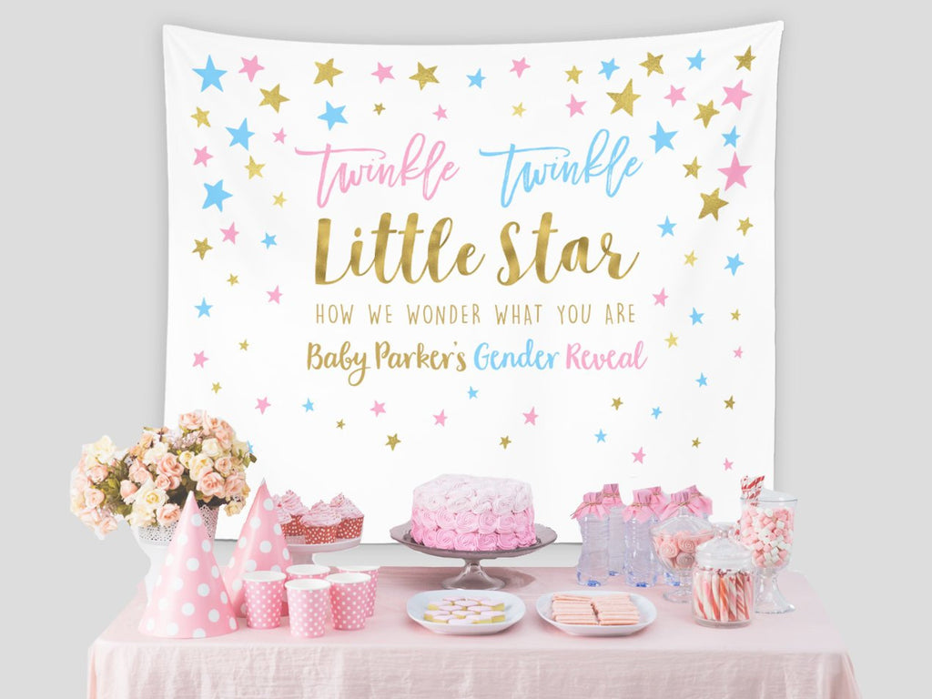LINGTEER Sweet Baby Boy Glitter Bunting Banner - Gold, 4.2ft, For Baby Shower & 1st Birthday Party