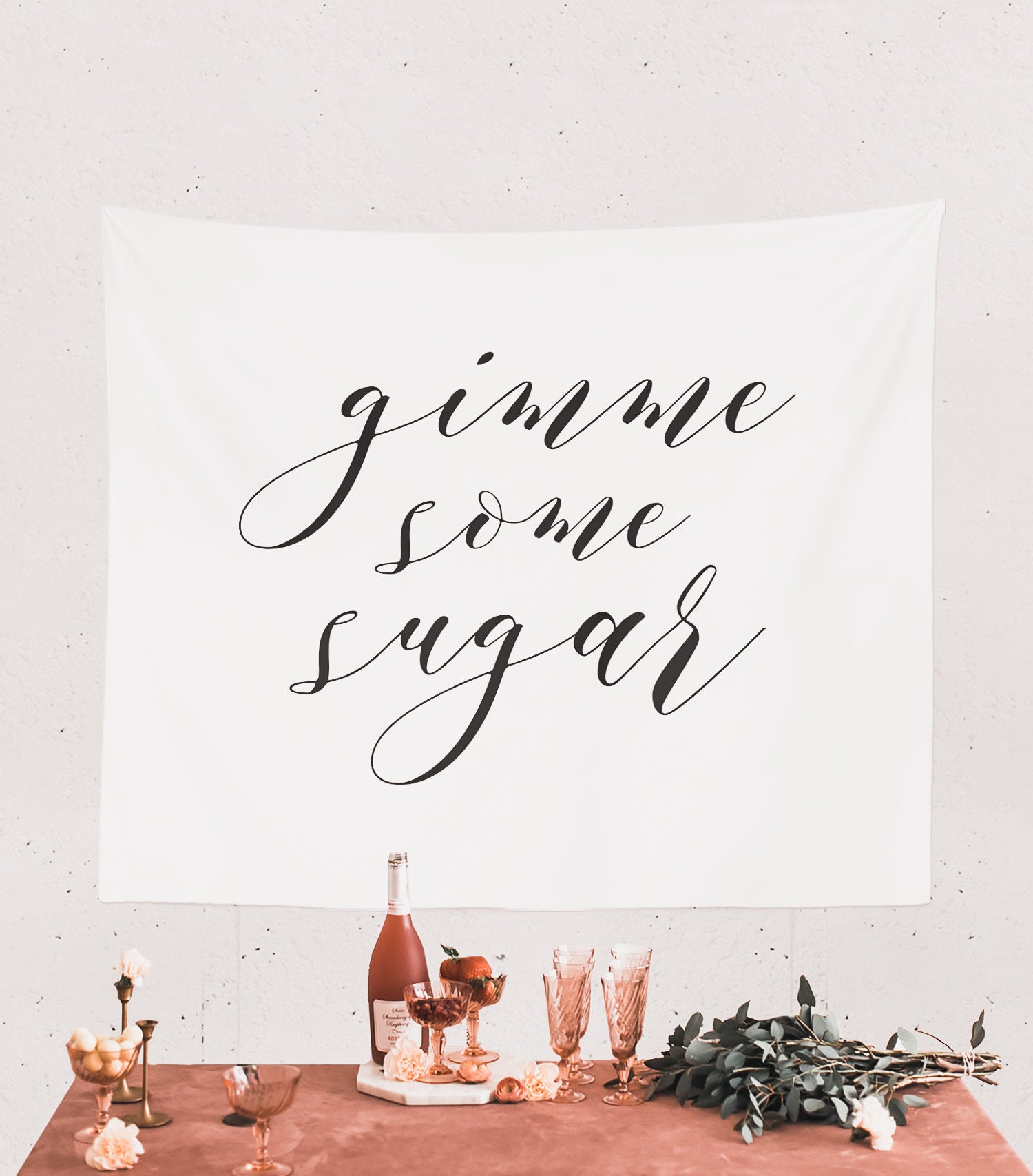 Dessert Table Backdrop, Wedding Table Decor, Gimme Some Sugar, Dessert Bar Sign, Cake Table Backdrop for Reception, Wedding Dessert Sign