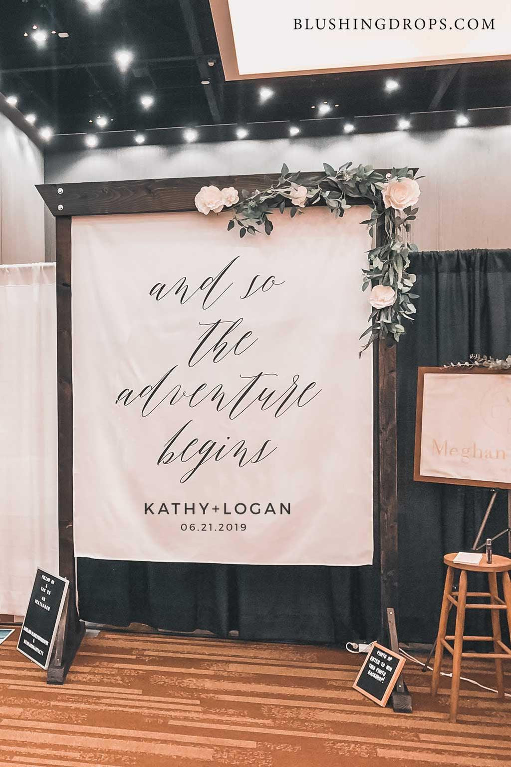 and so the adventure begins wood sign