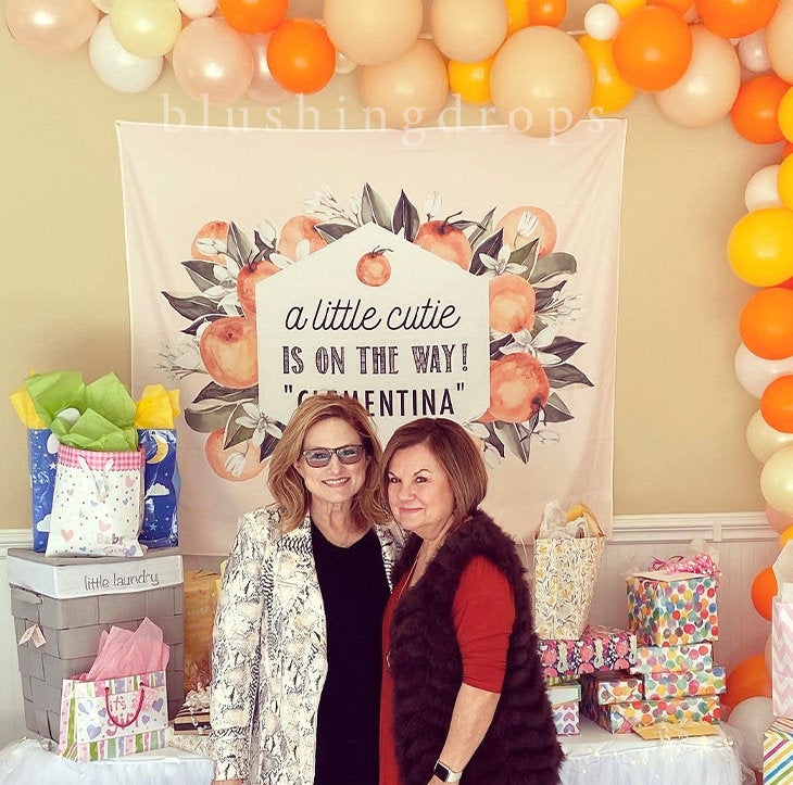 A Little Cutie Is On The Way Baby Shower Backdrop, Citrus Baby Shower Decorations, Orange Baby Shower Banner, Cutie Baby Shower