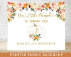 Our Little Pumpkin Is Turning One Backdrop, Pumpkin Birthday, White Pumpkin Banner, 1st Birthday Pumpkin, Pumpkin Is One, Fall Birthday Girl